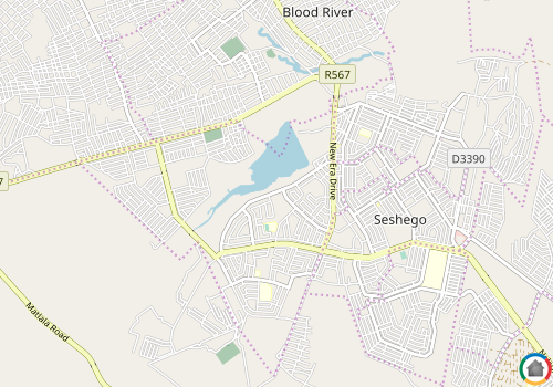 Map location of Seshego-D