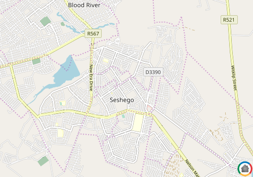 Map location of Seshego-B