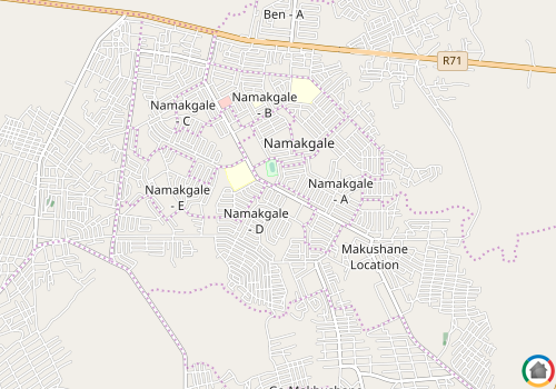 Map location of Namakgale