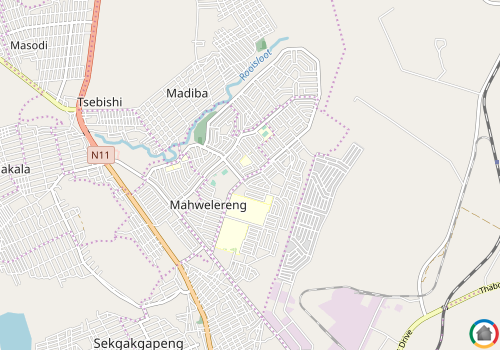 Map location of Mahwelereng