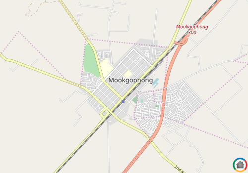 Map location of Mookgopong (Naboomspruit)