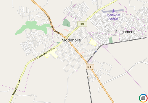 Map location of Modimolle (Nylstroom)