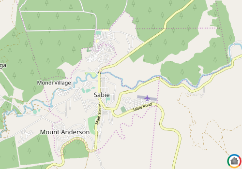 Map location of Sabie