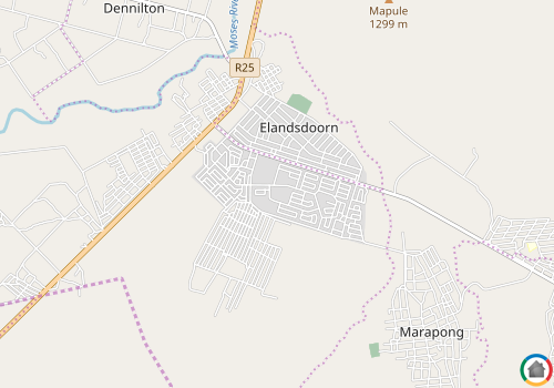 Map location of Elandsdoring