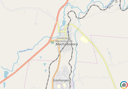 Map location of Machadodorp