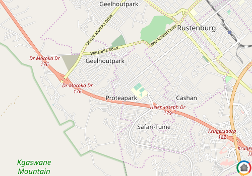 Map location of Protea Park (North West)