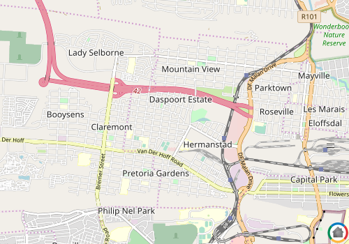 Map location of Daspoort