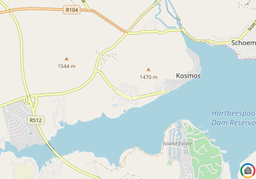 Map location of Kosmos Ridge