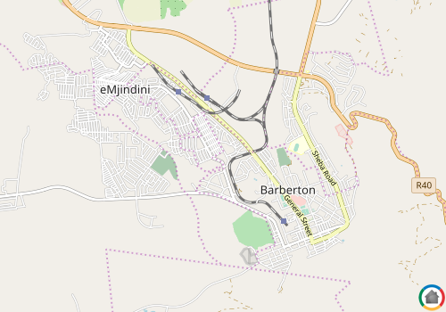 Map location of Barberton