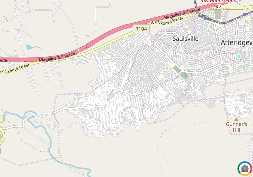 Map location of Elandsfontein JR