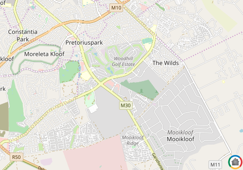 Map location of Pretorius Park