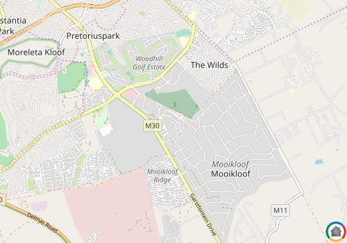 Map location of Mooikloof Gardens