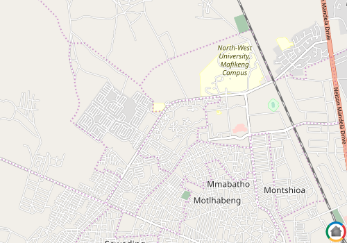 Map location of Mmabatho
