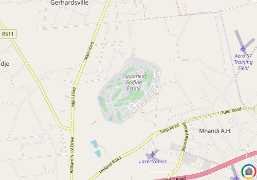 Map location of Copperleaf Golf and Country Estate