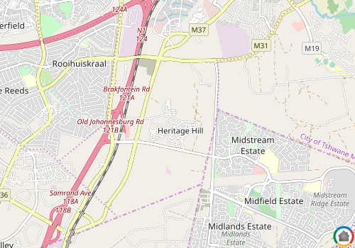 Map location of Heritage Hill
