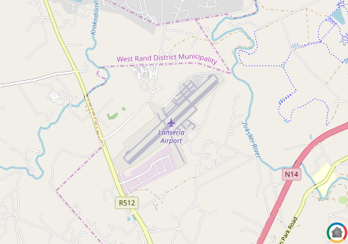 Map location of Lanseria