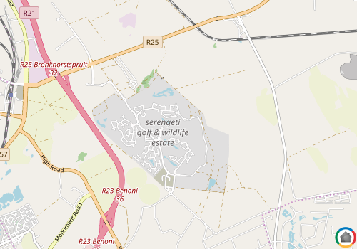 Map location of Serengeti Golf and Wildlife Estate