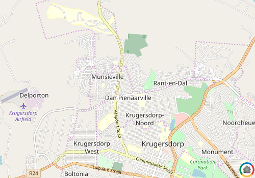 Map location of Dan Pienaarville