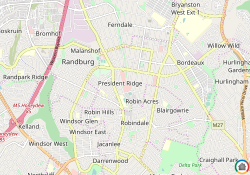 Map location of President Ridge