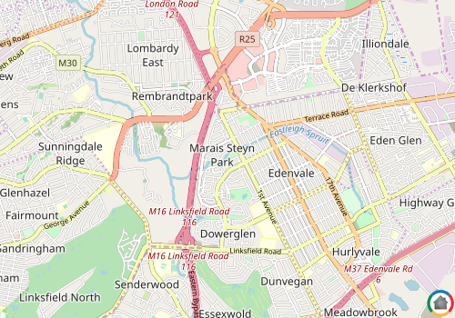 Map location of Marais Steyn Park