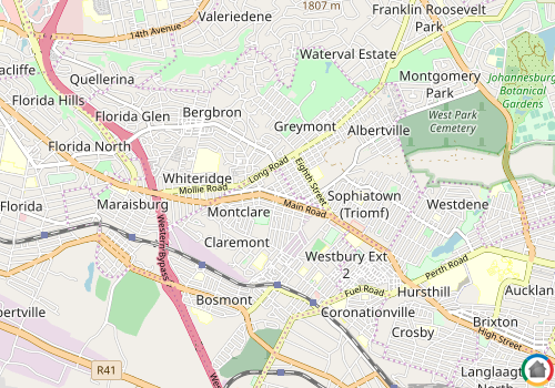 Map location of Newlands - JHB