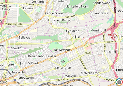 Map location of Dewetshof