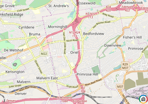 Map location of Oriel
