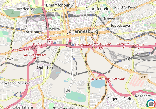 Map location of New Centre - JHB