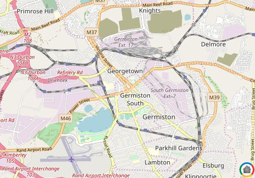 Map location of Germiston South (Industries EA)