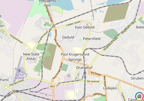 Map location of Paul Krugersoord