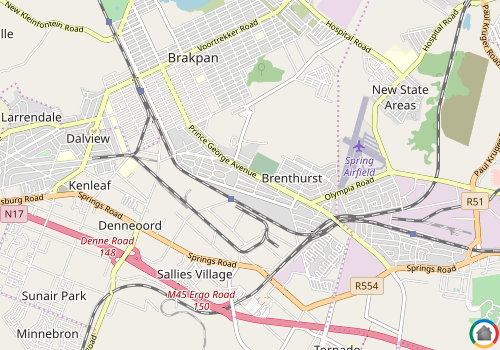 Map location of Brenthurst