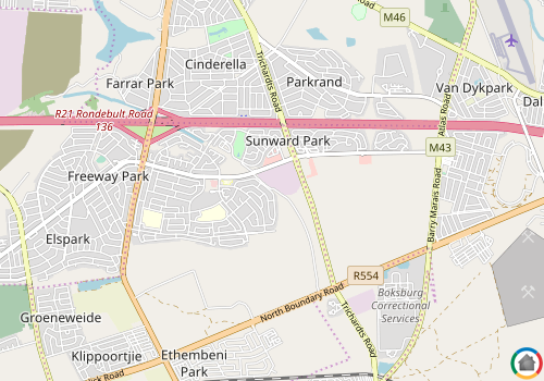 Map location of Sunward park