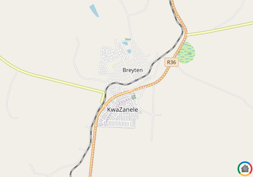 Map location of Breyten