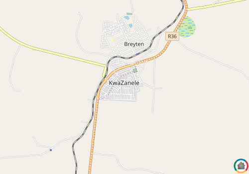 Map location of Kwazanele