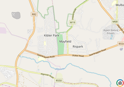 Map location of Mayfield Park