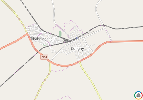 Map location of Coligny