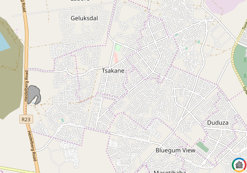 Map location of Tsakane