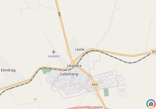 Map location of Leslie
