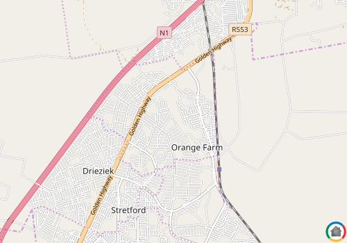 Map location of Orange farm