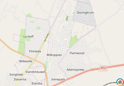 Map location of Wilkoppies