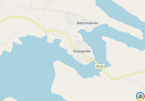 Map location of Oranjeville