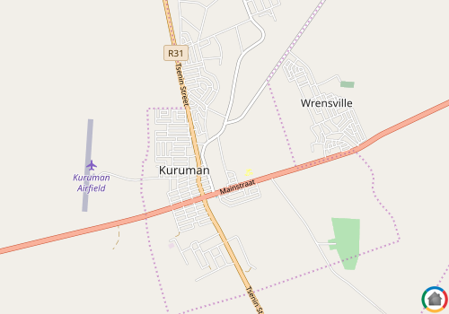 Map location of Kuruman