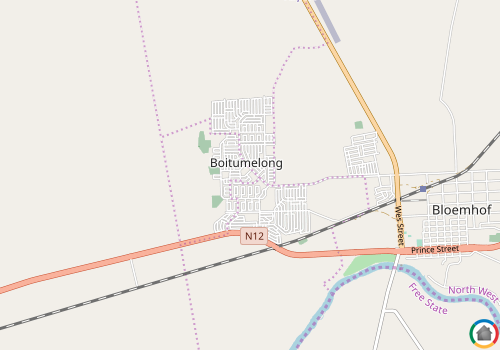 Map location of Boitumelong