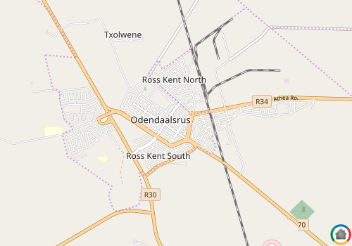 Map location of Odendaalsrus