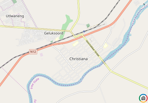Map location of Christiana