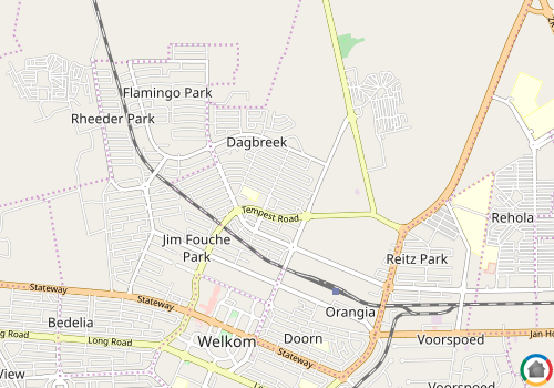 Map location of Dagbreek