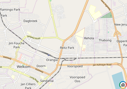 Map location of Welkom