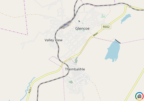 Map location of Glencoe