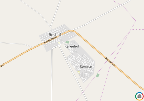 Map location of Boshof