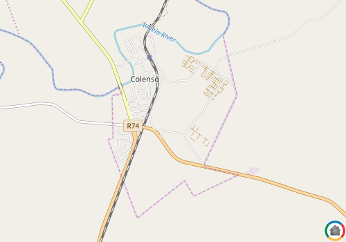 Map location of Colenso